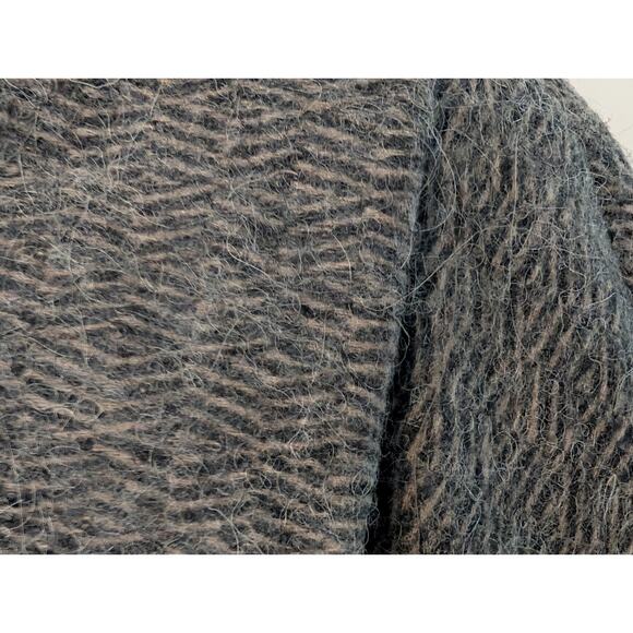 Stile Benetton Grey Textured Wool Blend Belted Wrap Coat - Size 40 (US 4/6) - Picture 4 of 14